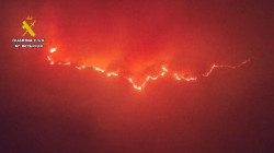 La Guardia Civil inspecciona el incendio de Jarilla (C&aacute;ceres) con drones para detectar nuevos focos
