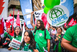 La manifestaci&oacute;n docente del 23 ser&aacute; de Numancia al centro cultural Madrazo y parar&aacute; ante el Gobierno