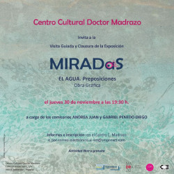 La muestra `MIRADAS. El agua. Preposiciones` finaliza este jueves con una visita guiada