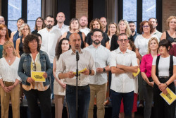 La portavoz de ERC, la n&uacute;mero dos en el Congreso y varios alcaldes presentan la candidatura alternativa a Junqueras