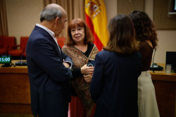 La presidenta del PSOE asegura que no conoce a Leire D&iacute;ez y no tiene "nada que ver" con ellos 