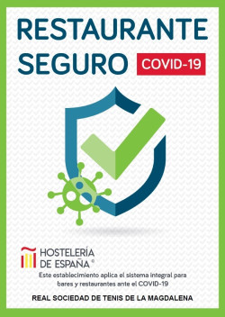 La Real Sociedad de Tenis de La Magdalena ha obtenido el sello de calidad &ldquo;Restaurante Seguro de Covid-19&rdquo;