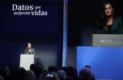 La reina Letizia destaca que desarrollar el "m&aacute;ximo potencial" del dato permite dise&ntilde;ar mejores actuaciones en salud