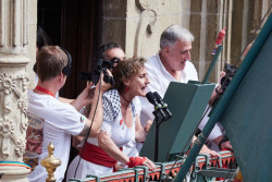 La representante de  Nafarroa, politiza el chupinazo San Fermin con el grito de apoyo a Palestina 