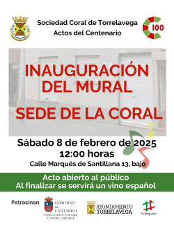 La sede de la Coral de Torrelavega inaugura un mural con 150 azulejos