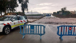 La tromba ca&iacute;da en Mazarr&oacute;n deja calles inundadas y siete carreteras cortadas