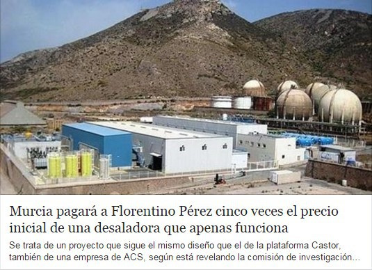 La UDEF desvela una trama del agua en Murcia: el PP `regaló` 600 millones a ACS