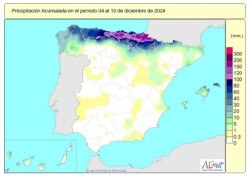Las lluvias acumuladas desde octubre est&aacute;n un 11% por encima de su valor normal pero 7 puntos menos que la semana pasada