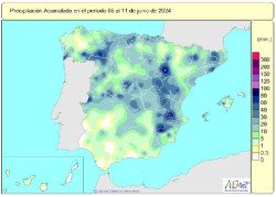 Las lluvias acumuladas desde octubre est&aacute;n un 3% por encima de su valor normal, un punto m&aacute;s que hace una semana