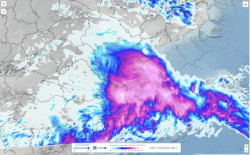 Las lluvias torrenciales dejan m&aacute;s de 200 l/m2 en zonas del &aacute;rea mediterr&aacute;nea en las &uacute;ltimas horas