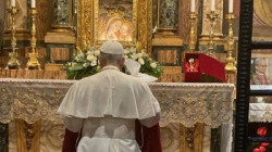 Le&oacute;n XIV visita por sorpresa el Santuario de la Madre del Buen Consejo, fuera de Roma