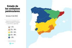 Los embalses suben al 66% con 36.992 hm3 de agua m&aacute;s y las cuencas catalanas est&aacute;n al 17,6%