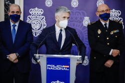 Marlaska con la que est&aacute; cayendo dice que Madrid es "segura" tras un fin de semana con 37 detenidos y 3000 identificados de bandas violentas