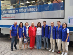 Más de 3.000 ciudadanos participaron en la `Ruta enfermera` a su paso por Santander