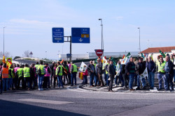 Medio millar de agricultores de CyL y La Rioja se concentran en el Puerto de Santander por los aranceles del cereal