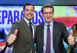 Moreno atribuye el "&eacute;xito" a todo el PP, con Feij&oacute;o "a la cabeza", y augura el cambio pol&iacute;tico en Espa&ntilde;a