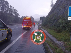 Ocho turismos implicados en un aparatoso accidente en la A-8 a la altura de Ori&ntilde;&oacute;n