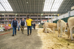 Palencia destaca la "buena calidad" de los ejemplares participantes en la Feria Agroganadera de Razas Cárnicas