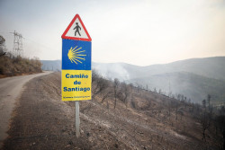 Protecci&oacute;n Civil de CyL pide a los peregrinos que no contin&uacute;en el Camino de Santiago por los incendios
