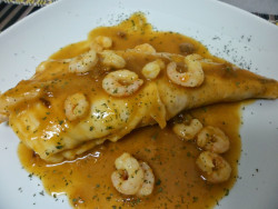 Rape con salsa de mejillones y langostinos, toda una exquisitez