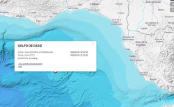 Registrado un terremoto sin da&ntilde;os personales de magnitud 4,4 en el golfo de C&aacute;diz sentido en la costa de Huelva