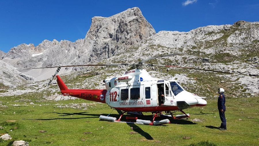  Rescatado en helic&oacute;ptero un escalador vizca&iacute;no herido en Picos de Europa