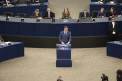 S&aacute;nchez arremete contra el presidente del partido Popular europeo Weber (PPE) 