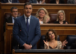 S&aacute;nchez garantiza a los independentistas catalanes que los PGE recoger&aacute;n los "compromisos"y las inversiones  de su acuerdo de investidura y a Cantabria que la den