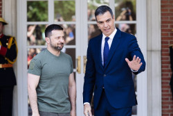S&aacute;nchez garantiza apoyo a Ucrania "todo el tiempo necesario" y rechaza cualquier soluci&oacute;n que valide la invasi&oacute;n rusa