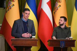 S&aacute;nchez le dice a  Zelenski que le va a entregar  " capacidades" para ayudar a Ucrania a defenderse