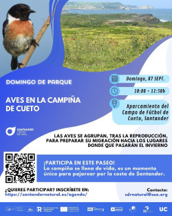`Santander Capital Natural` organiza el domingo una jornada divulgativa sobre las aves de la campiña de Cueto