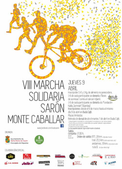 Se abre el plazo de inscripci&oacute;n de la VIII Marcha Solidaria Sar&oacute;n Monte Caballar