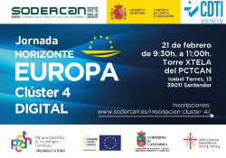 SODERCAN y el CDTI organizan una jornada sobre los programas de ayudas de Horizonte Europa en el área Digital