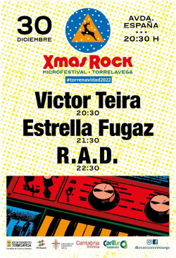 Torrelavega celebra este viernes el `Xmas Rock` con Víctor Teira, Estrella Fugaz y R.A.D.