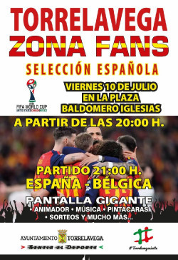 Torrelavega instala una pantalla gigante en la Plaza Baldomero Iglesias para ver el Espa&ntilde;a-B&eacute;lgica de esta noche
