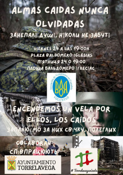 Torrelavega recuerda al pueblo ucraniano este viernes con el lema `Almas caídas nunca olvidadas`