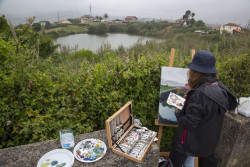 Un total de 142 artistas participan este domingo en el 34 Concurso de Pintura Rápida al aire libre de Camargo
