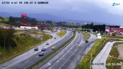 Una fuerte granizada causa un accidente múltiple y retenciones en la A-67 en ambos sentidos en la zona de Polanco