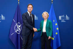 Von der Leyen y Rutte respaldan a Alemania y amenazan a Rusia con "m&aacute;s presi&oacute;n" ante el ataque en Leipzig